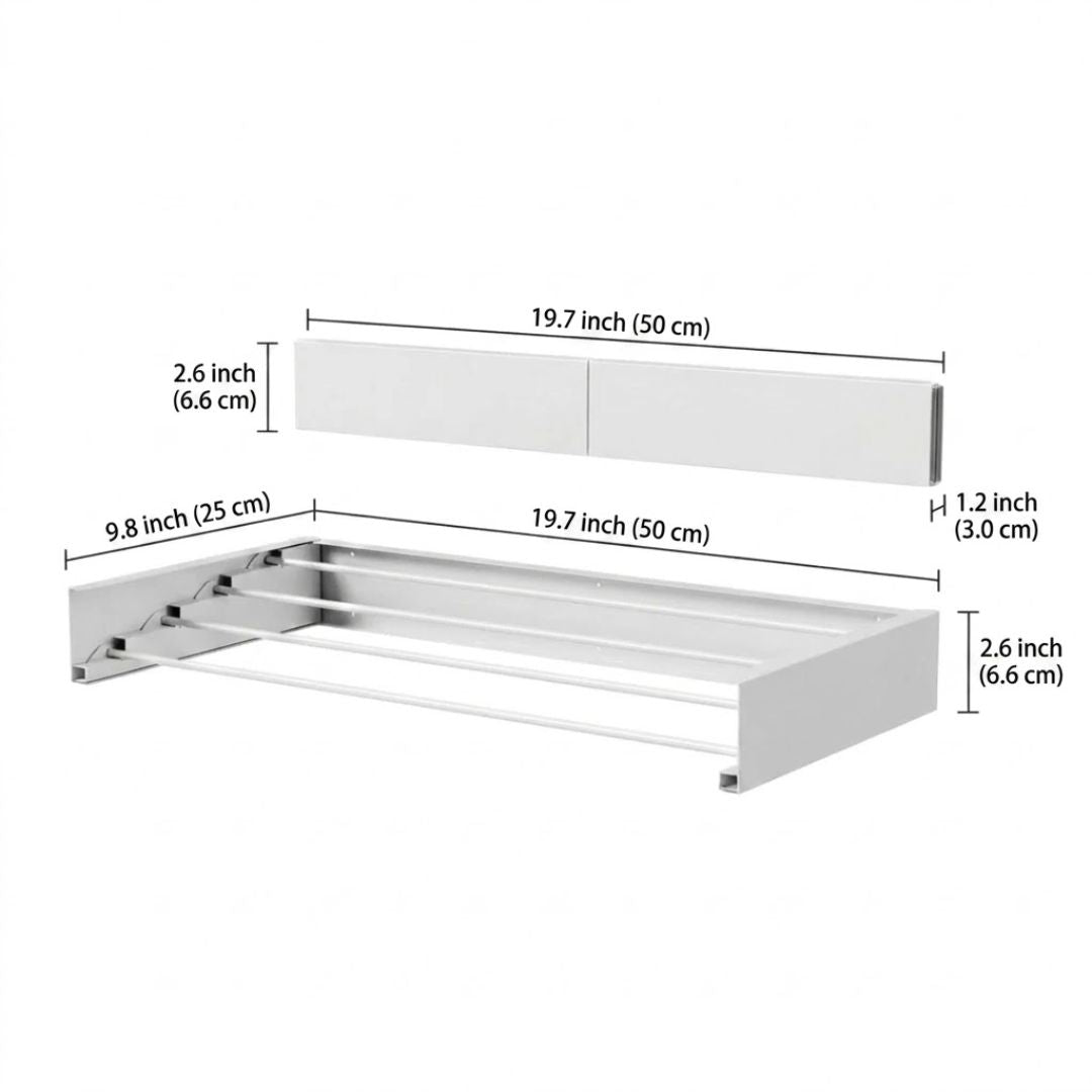 Fiora Wall-Mounted Drying Rack | Foldable Space-Saving Design for Clothes and Laundry 1