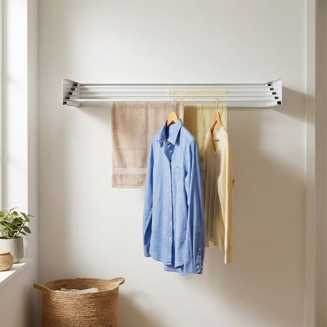 Fiora Wall-Mounted Drying Rack | Foldable Space-Saving Design for Clothes and Laundry 2