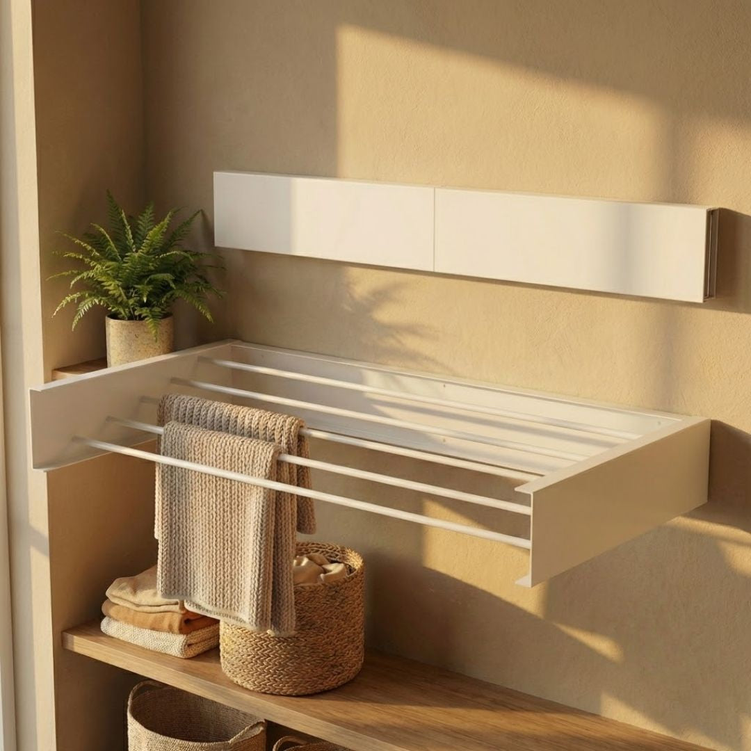 Fiora Wall-Mounted Drying Rack | Foldable Space-Saving Design for Clothes and Laundry 3