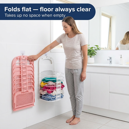Flectra Laundry Basket | Foldable, Wall-Mounted Space Saver 1