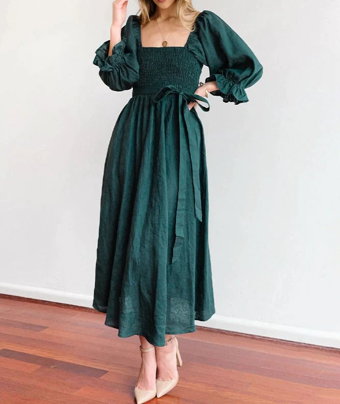 Fleur Multi-Wear Dress | Reversible Cotton, Lantern Sleeves, Wedding Guest & Summer Dress 12