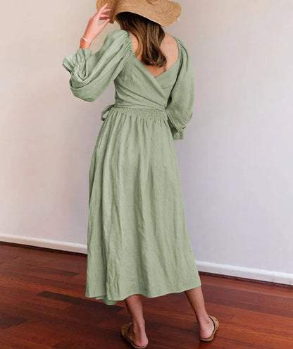 Fleur Multi-Wear Dress | Reversible Cotton, Lantern Sleeves, Wedding Guest & Summer Dress 7