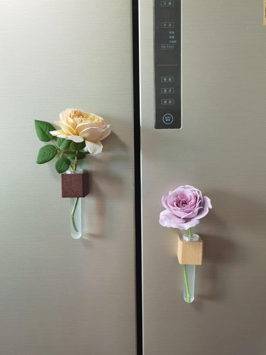 Flora Magnetic Flower Vase | Eco-Friendly Wood, Tool-Free Installation 7