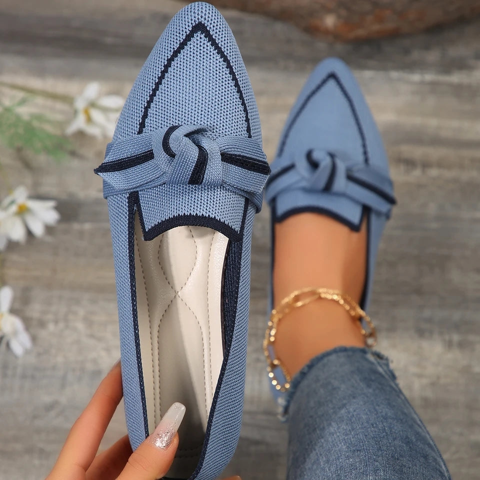 Puntige Knoop Slip-On Flats