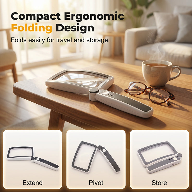 Folio Magnifier | LED Illumination, Ergonomic Design 2