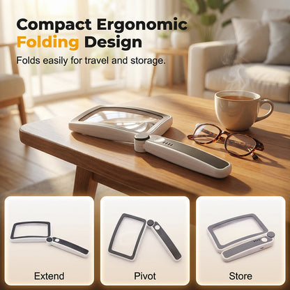 Folio Magnifier | LED Illumination, Ergonomic Design 2