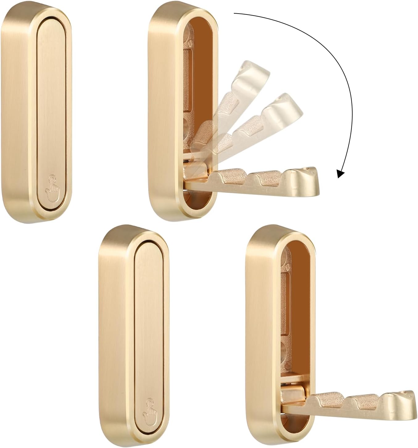 Folio Wall Hooks | Heavy-Duty Zinc Alloy, Foldable Design 3
