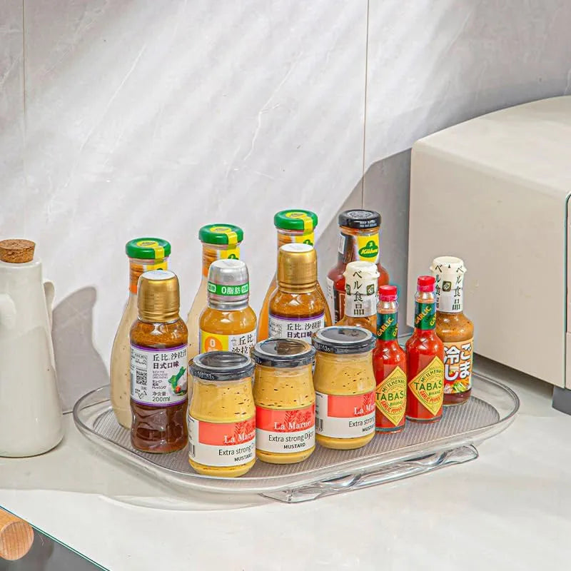 FridgeSpin Organizer | 360-Degree Rotating Turntable, Easy-Clean Design 6
