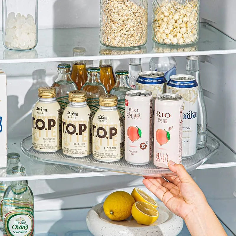 FridgeSpin Organizer | 360-Degree Rotating Turntable, Easy-Clean Design 7