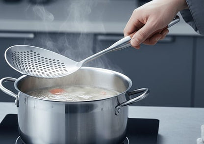 FryMaster Skimmer | Wooden Handle, Stainless Steel 4