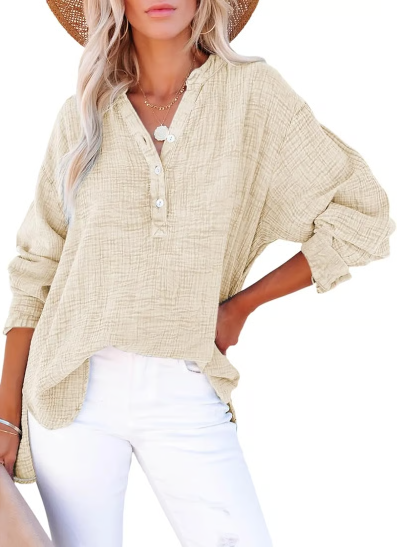 Gala Button-Down Blouse | Lightweight Gauze, Oversized Fit 2