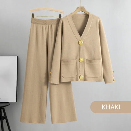Gala Wide Leg Pant Suit | Soft Fabric, V-Neck Design 9