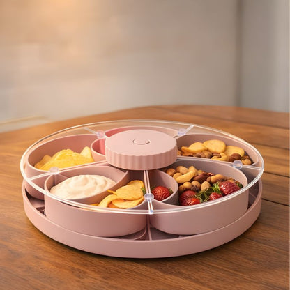 Garnet Snack Tray | Rotating 5-Compartment Design, Food-Safe Plastic 7