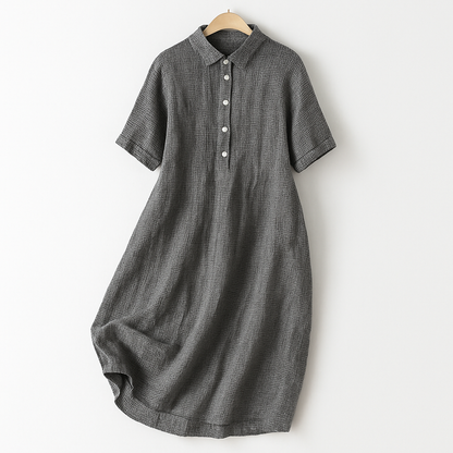Liora — Breathable Linen Shirt Dress with Relaxed Fit