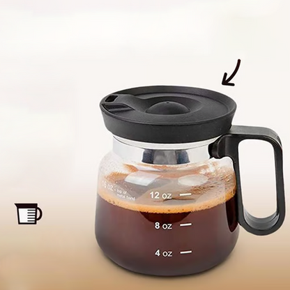 Gleam Coffee Mug | 16 Oz Borosilicate Glass, Spill-Proof with Lid 2
