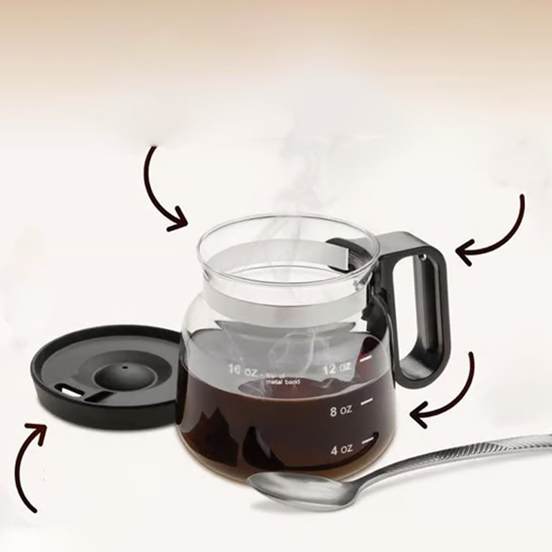 Gleam Coffee Mug | 16 Oz Borosilicate Glass, Spill-Proof with Lid 3