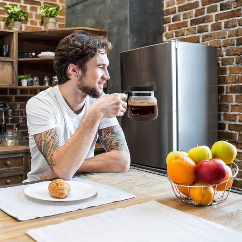 Gleam Coffee Mug | 16 Oz Borosilicate Glass, Spill-Proof with Lid 7