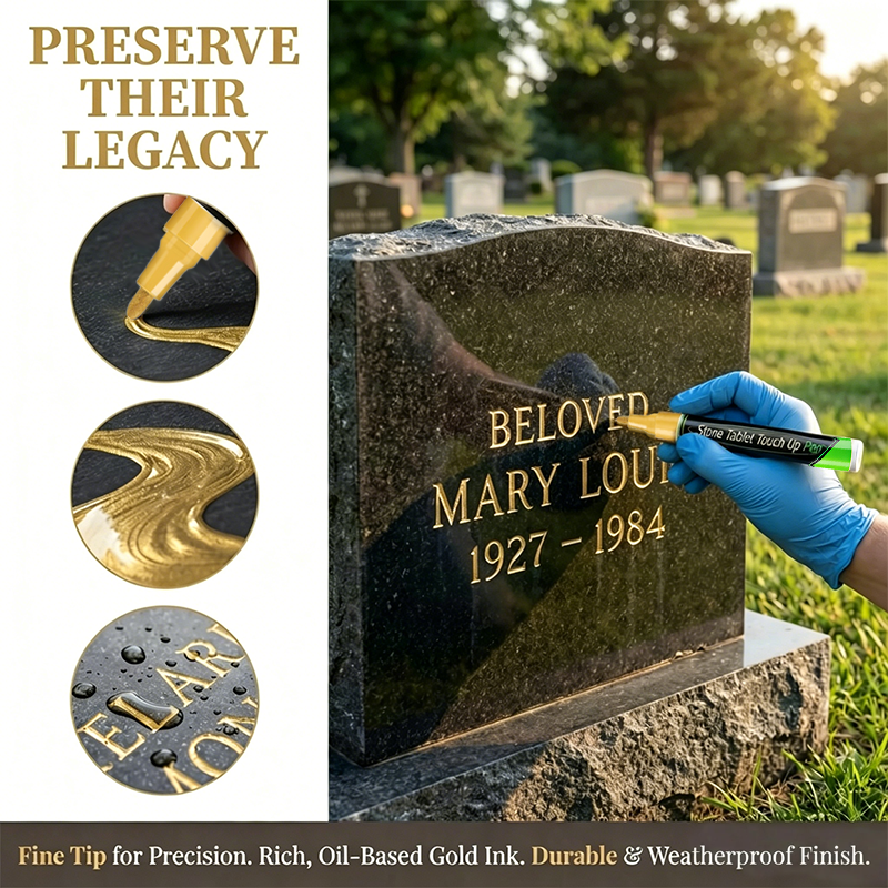 Glenstone Tombstone Marker Pen | Precision Fine Tip, Weather-Resistant for Headstones and Grave Stones 1