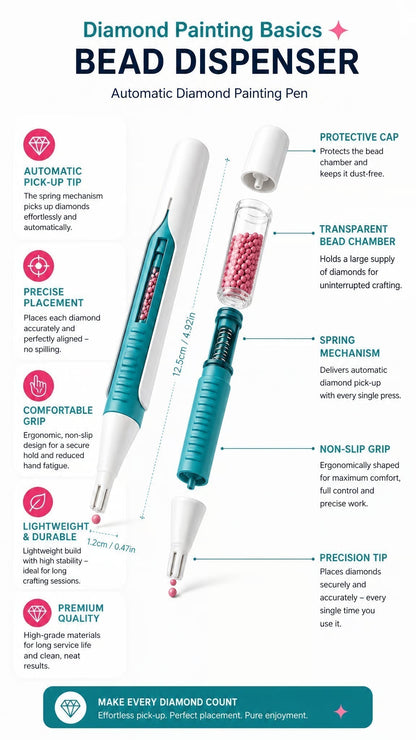 Glimmer Bead Dispenser Pen | Ergonomic, Precise Drill Placement 6