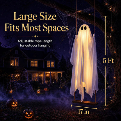 Glimmer Ghost Swing | Battery-Powered Halloween Decoration with Remote Control 1