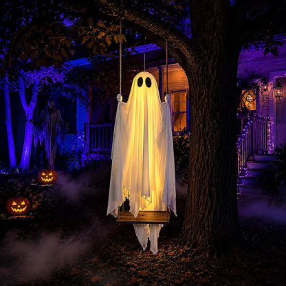 Glimmer Ghost Swing | Battery-Powered Halloween Decoration with Remote Control 4