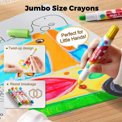 Glimmer Jumbo Crayons | Easy Grip, Non-Toxic for Toddlers 2