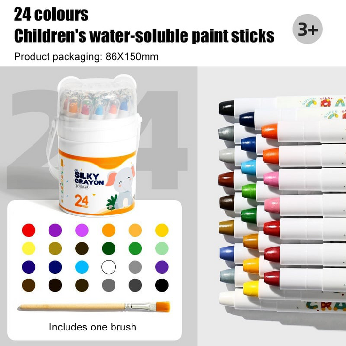 Glimmer Jumbo Crayons | Easy Grip, Non-Toxic for Toddlers 9