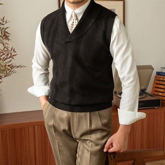 Grove Knitted Vest | V-Neck, Cozy Polyester 0