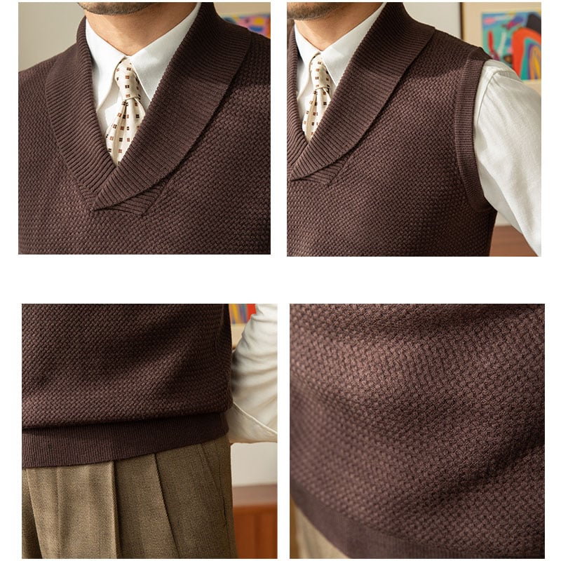 Grove Knitted Vest | V-Neck, Cozy Polyester 3