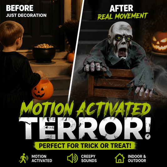Gryphon Crawling Ghost Prop | Animated Halloween Decoration with Glowing Eyes & Sound 0