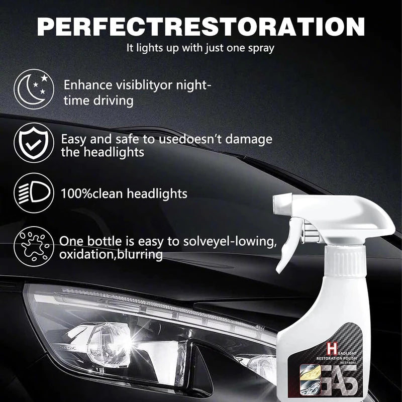 HaloClean Headlight Restoration Spray | Instant Clarity, UV Protection, Easy Application 3