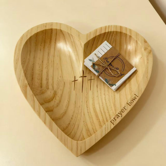 Haven Heart Bowl | Handcrafted Wooden Prayer Vessel 0