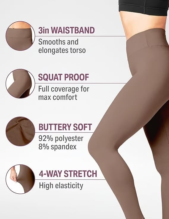 Haven High Waisted Leggings | Tummy Control, Side Pockets 3