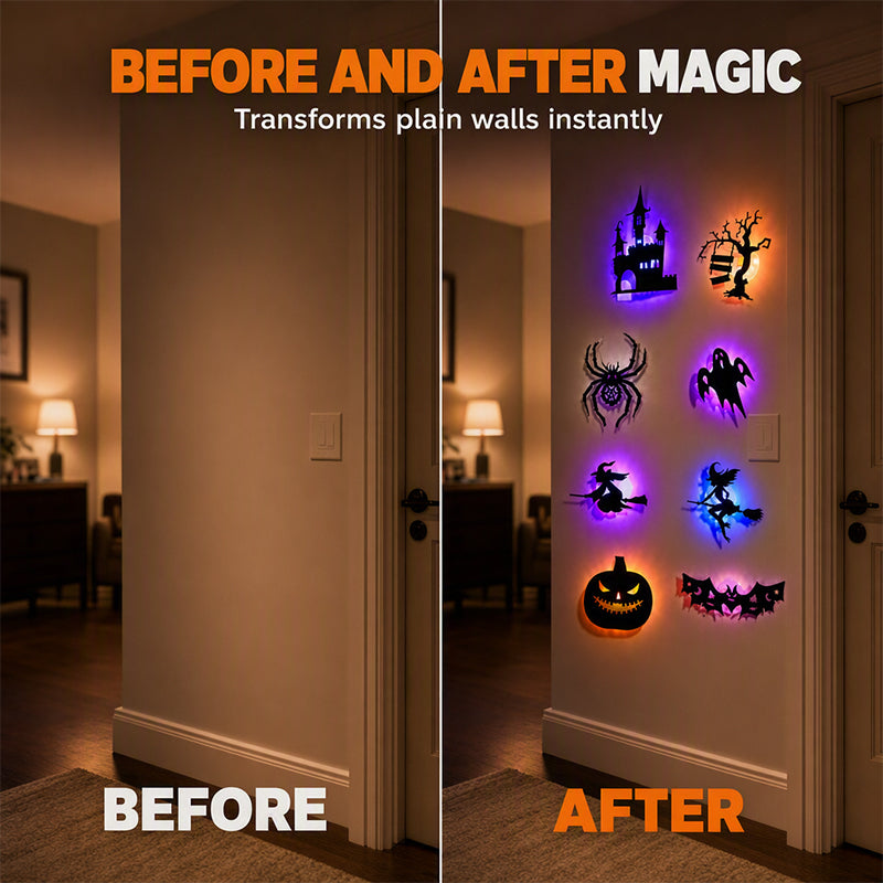 Havoc Glow Wall Decals | Halloween Themed, Glow-in-the-Dark, Peel-and-Stick 4