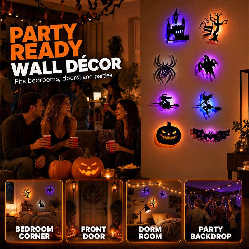 Havoc Glow Wall Decals | Halloween Themed, Glow-in-the-Dark, Peel-and-Stick 6