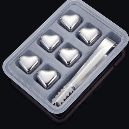 Hearthstone Ice Cubes Set | Stainless Steel, Reusable, Heart-Shaped 9