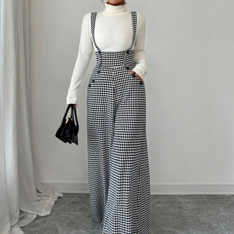 Holly Houndstooth Pants | High-Waist, Wide-Leg 2