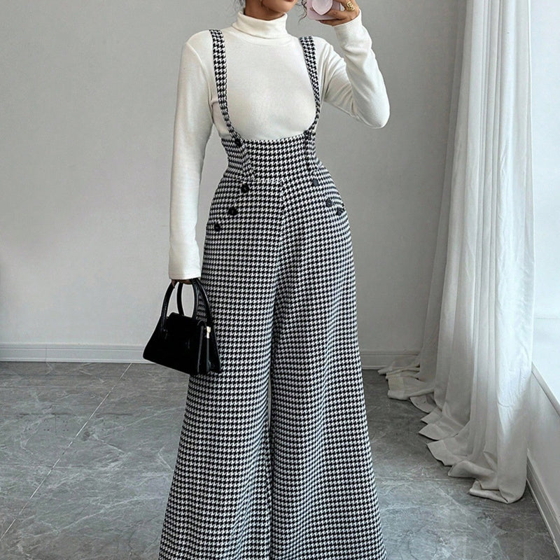 Holly Houndstooth Pants | High-Waist, Wide-Leg 4