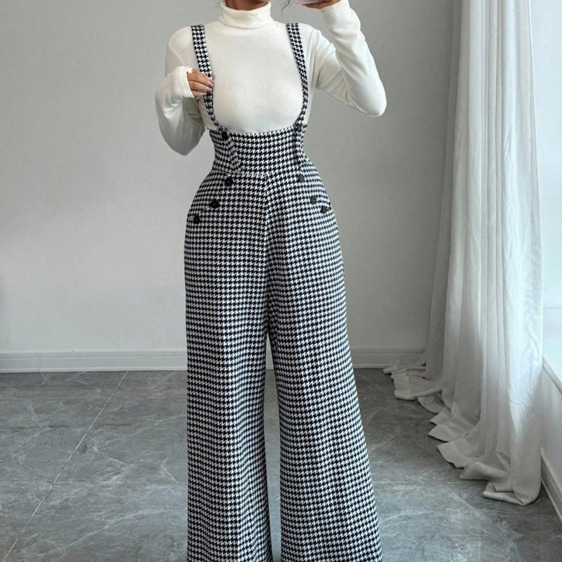 Holly Houndstooth Pants | High-Waist, Wide-Leg 6