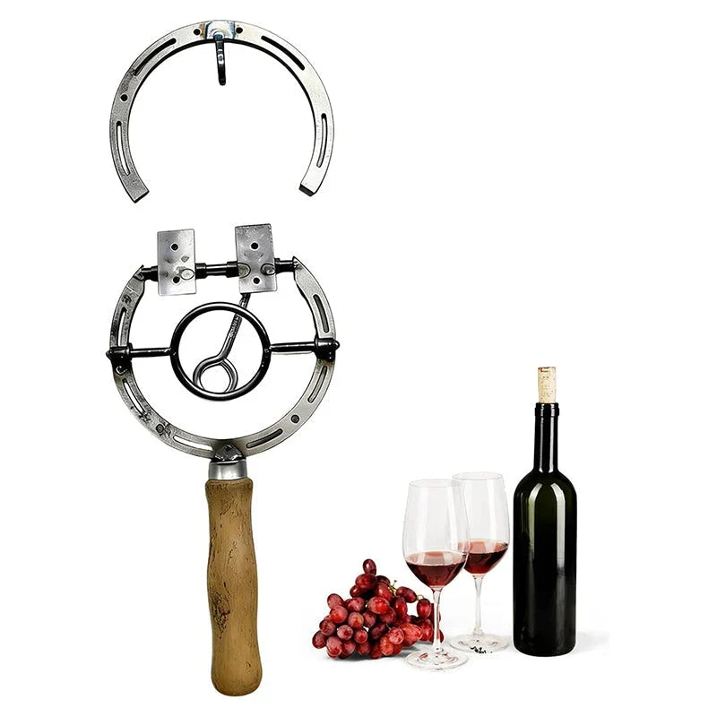 Horsley Wine Bottle Opener | Wall-Mounted Rustic Iron Horseshoe Design 6