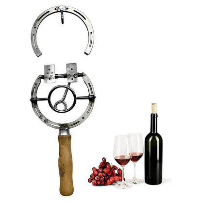 Horsley Wine Bottle Opener | Wall-Mounted Rustic Iron Horseshoe Design 6