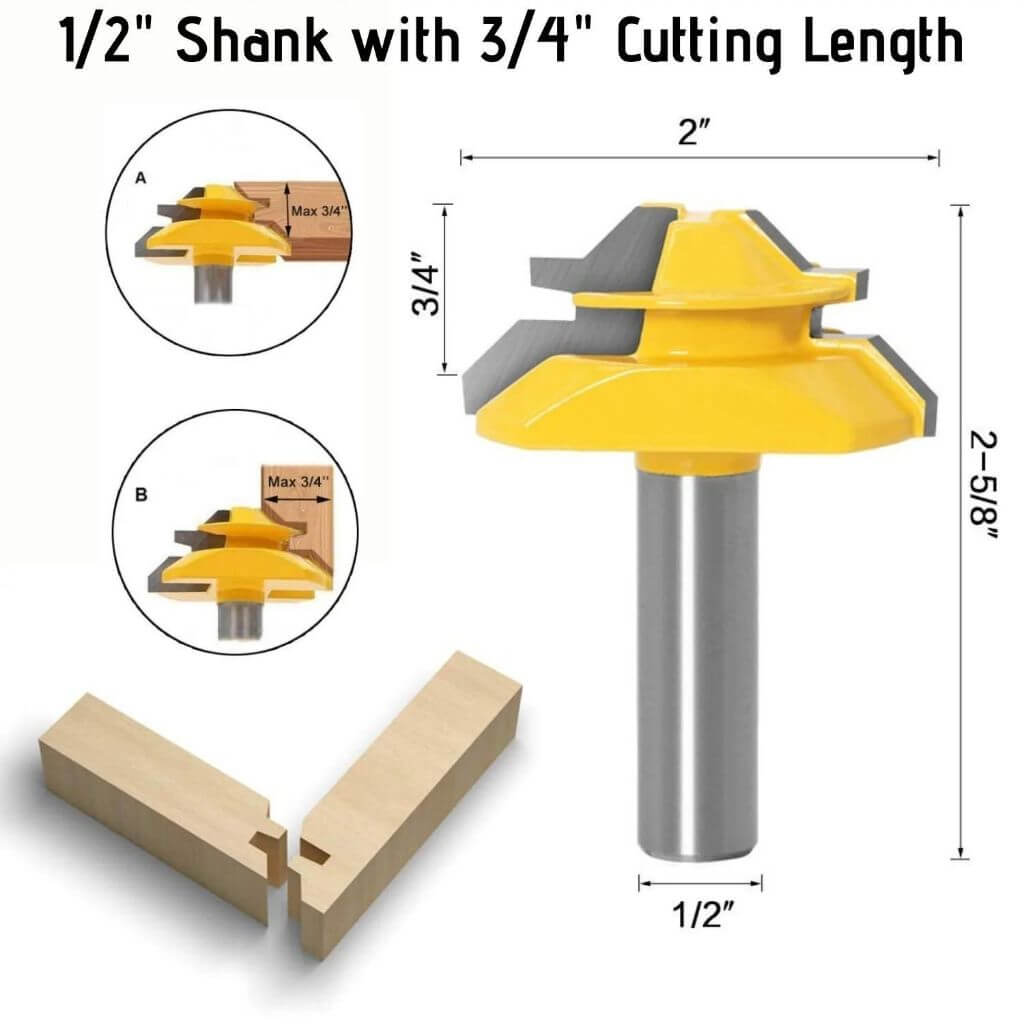 45-Degree Lock Miter Router Bit™ — Craft Unbreakable Joints That Make Every Cut Legendary