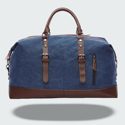 Mala de Viagem Jalen — Bolsa Duffle de Lona Encerada Durável com Alças de Couro