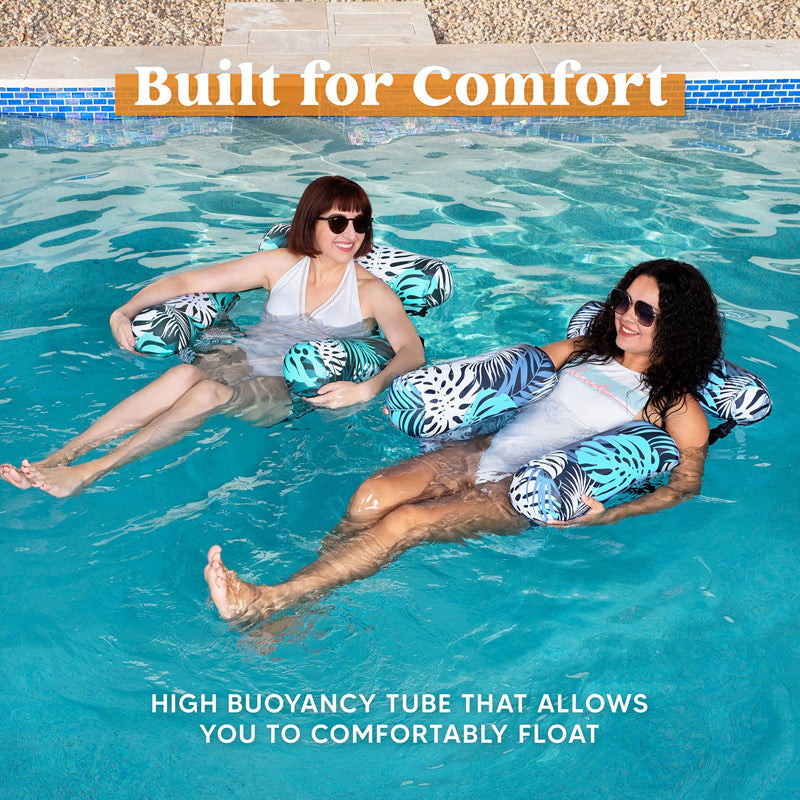 Ivy Inflatable Lounge Chair | Tropical Leaf Design, Lightweight PVC 2