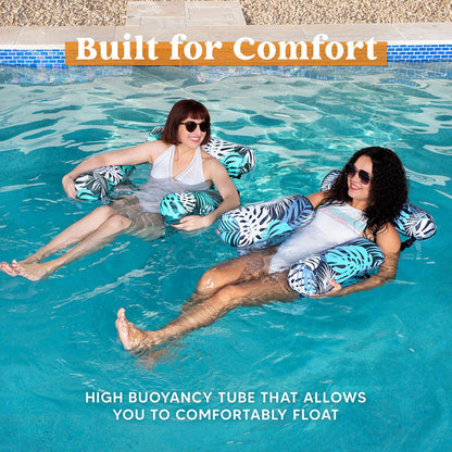 Ivy Inflatable Lounge Chair | Tropical Leaf Design, Lightweight PVC 2