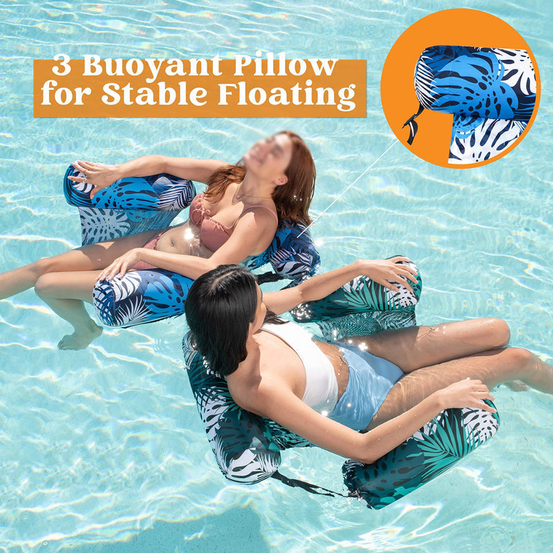 Ivy Inflatable Lounge Chair | Tropical Leaf Design, Lightweight PVC 3