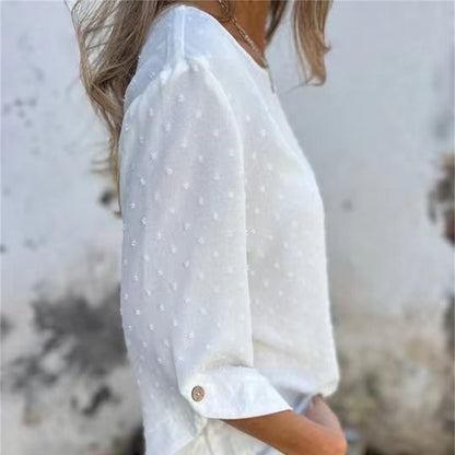 Jade Casual Top | Jacquard Design, Soft Fabric 3