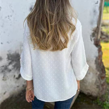 Jade Casual Top | Jacquard Design, Soft Fabric 4