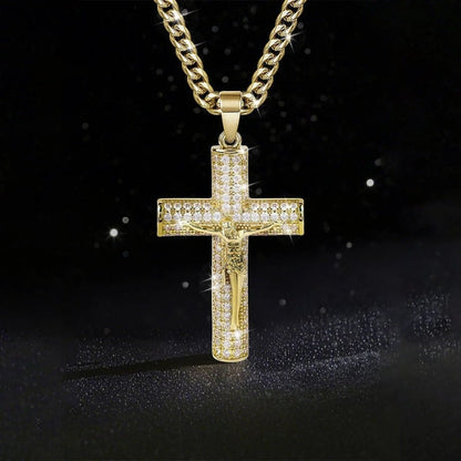 Jewel Cross Necklace | 14K Gold Plated, Spiritual Protection 1