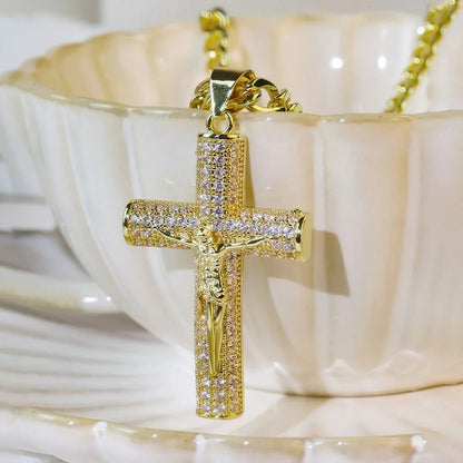 Jewel Cross Necklace | 14K Gold Plated, Spiritual Protection 2